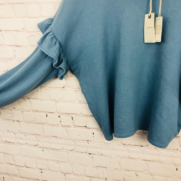 Lucky Brand Ruffle Sleeve Sweatshirt NWT - Picture 6 of 7